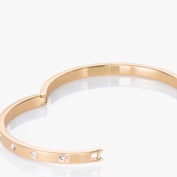 Kate Spade Set in Stone Hinged Gold Bangle (Cartier style) - Picture 4 of 4